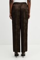 Odzież GANNI spodnie palazzo damskie A1080120 brązowy