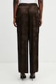 Odzież GANNI spodnie palazzo damskie A1080120 brązowy