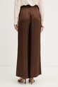 Odzież Haveone spodnie plisowane damskie z wiskozy PWG.Q008 brązowy