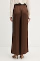 Odzież Haveone spodnie plisowane damskie z wiskozy PWG.Q008 brązowy