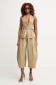 Haveone spodnie damskie z lyocellem PSO.Q056 beżowy SS26