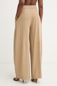 Oblečenie Haveone Nohavice wide leg dámske s viskózou PGE.Q102 béžová