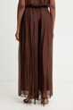 Odzież Haveone spodnie palazzo damskie z dodatkiem jedwabiu PCH.Q007 brązowy