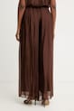 Odzież Haveone spodnie palazzo damskie z dodatkiem jedwabiu PCH.Q007 brązowy