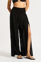 Oblečení Seafolly kalhoty dámské z viskózy Shirred Waist Wrap 55436.PA černá