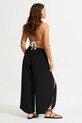 Seafolly φαρδύ παντελόνι γυναικείο από βισκόζη Shirred Waist Wrap 53341.PA μαύρο SS26