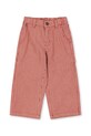 Konges Sløjd spodnie bawełniane dziecięce LUC PANTS GOTS wzorzyste różowy KS104351.PreSpring