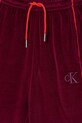 Dziewczynka Calvin Klein Jeans spodnie dresowe welurowe dziecięce IG0IG03057.128.176.PPY2 bordowy