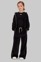 Calvin Klein Jeans spodnie dresowe welurowe dziecięce dzianina czarny IG0IG03057.128.176.PPY2