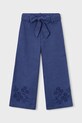 Mayoral spodnie z dodatkiem lnu dziecięce tkanina niebieski 3585.6B.Mini.PPY2