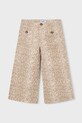 Mayoral spodnie bawełniane dziecięce wzorzyste beżowy 3587.6F.Mini.PPY2