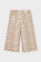 Mayoral spodnie bawełniane dziecięce 3587.6F.Mini.PPY2 beżowy SS26