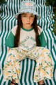 Tinycottons spodnie dziecięce ORANGES PANT wzorzyste żółty SS26.028