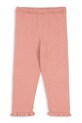 Konges Sløjd spodnie bawełniane dziecięce CYPRES PANTS GOTS bawełna różowy KS104756.PPY2