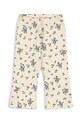 Konges Sløjd spodnie bawełniane dziecięce DREY SLIT PANTS GOTS wzorzyste beżowy KS104771.PPY2