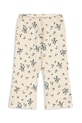 Konges Sløjd spodnie bawełniane dziecięce DREY SLIT PANTS GOTS wzorzyste beżowy KS104771.PPY2