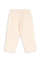 Detské bavlnené tepláky Konges Sløjd COCO PANTS GOTS bavlna béžová KS104742.PPY2