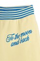 Dziewczynka Mini Rodini spodnie dresowe dziecięce bawełniane To the moon 26230141 żółty