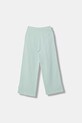 United Colors of Benetton spodnie wide leg dziecięce bawełniane 3NBMCF06Y.G.Stagionale turkusowy SS26