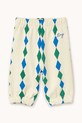 Tinycottons spodnie dresowe bawełniane dziecięce DIAMONDS BABY SWEATPANT wzorzyste beżowy SS26.146