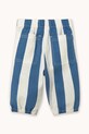 Tinycottons spodnie z dodatkiem lnu dziecięce LIGHT NAVY STRIPES BABY PANT SS26.228 niebieski SS26