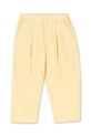 Detské nohavice Konges Sløjd CHIM CHINOS GOTS KS104727.PPY2 žltá SS26
