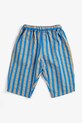 Bobo Choses spodnie bawełniane niemowlęce New Hairline 126AB072 niebieski SS26