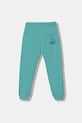 United Colors of Benetton spodnie dresowe bawełniane dziecięce 3J68CF058.G.Stagionale turkusowy SS26