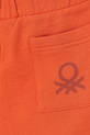 Chłopiec United Colors of Benetton spodnie dresowe bawełniane dziecięce 3J70GF010.P.Stagionale pomarańczowy