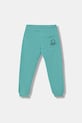 United Colors of Benetton pantaloni de trening din bumbac pentru copii 3J70GF010.P.Stagionale turcoaz SS26