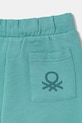 Chłopiec United Colors of Benetton spodnie dresowe bawełniane dziecięce 3J70GF010.P.Stagionale turkusowy