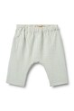 Wheat spodnie niemowlęce bawełniane niebieski 6737.430.GOTS