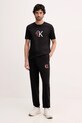 Calvin Klein Jeans spodnie dresowe bawełniane LV04RE256G czarny SS26