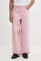 Kenzo jeansy męskie różowy FG55DP4246M0