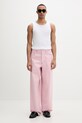 Kenzo jeansy męskie FG55DP4246M0 różowy SS26