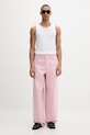 Kenzo jeansy męskie FG55DP4246M0 różowy SS26