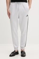 adidas teplákové nohavice pánske s bavlnou Essentials sivá JD1858