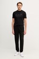 EA7 Emporio Armani spodnie dresowe bawełniane AF22266.7M001415 czarny SS26