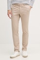 Hackett London spodnie slim fit męskie bawełniane z elastanem beżowy HM2100115R