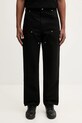 Carhartt WIP pantaloni in cotone Double Knee Pant cotone nero I036274.8901