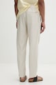 Abbigliamento Calvin Klein pantaloni straight da uomo con lino LV04LF619G beige