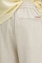 Calvin Klein pantaloni straight da uomo con lino beige LV04LF619G