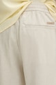 Calvin Klein pantaloni straight da uomo con lino beige LV04LF619G