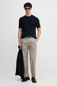 Emporio Armani spodnie chinos męskie bawełniane EM005898.AF25633 brązowy SS26