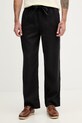 Frescobol Carioca spodnie męskie z lnem czarny 2768.02