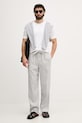 Frescobol Carioca брюки straight мужские со льном 2768.60 серый SS26