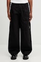 C.P. Company spodnie bawełniane gładkie czarny 20CMPA126A110325G