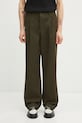 C.P. Company spodnie bawełniane gładkie zielony 20CMPA136A110458G