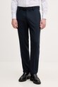 Sisley spodnie carrot męskie z domieszką wełny granatowy 49B3SF05R