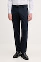 Sisley spodnie carrot męskie z domieszką wełny granatowy 49B3SF05R